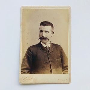 Antique Cabinet Card - Man with Mustache